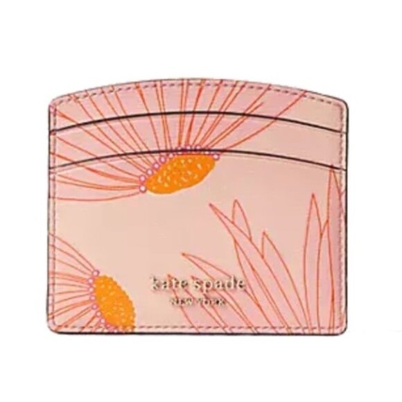 Kate Spade Spencer Falling Flower Card Holder - Picture 1 of 9